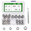 160Pcs Concave and Convex Gasket Set 304 Stainless Steel Fish Eye Gasket Box 6 #8 #10 #12 #