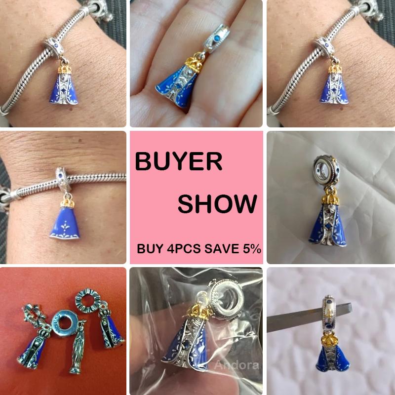 925 Silver Nossa Senhora Aparecida Dangle Charms Beads Fit Qikaola 925 Original Bracelets DIY Jewelry Making For Women