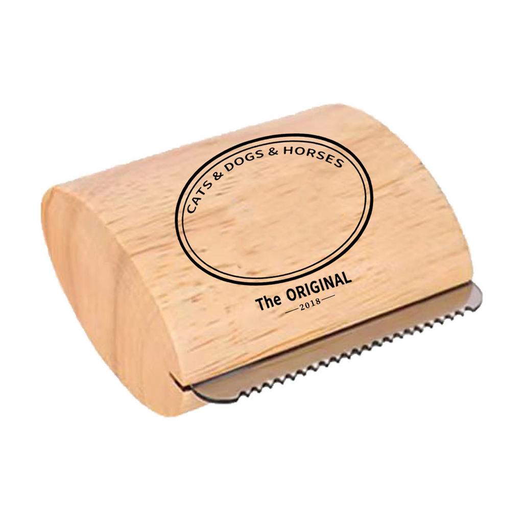 Wooden Pet Portable Hair Scraper Dog -Horse Hair Removal Brush Home Cleaning Grooming Brush Tool