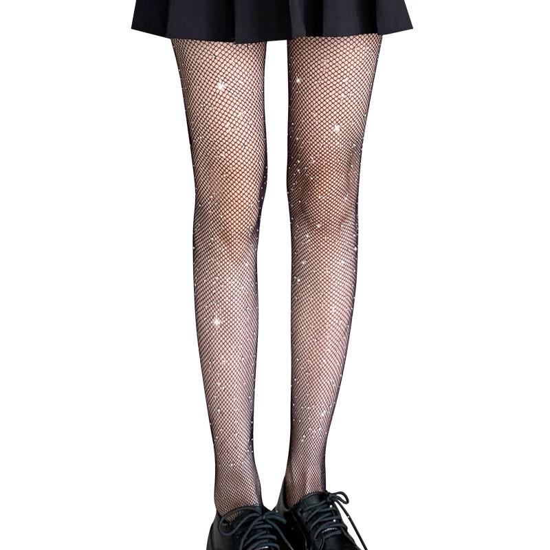 

Блестящие колготки в сетку со стразами - 3 пары