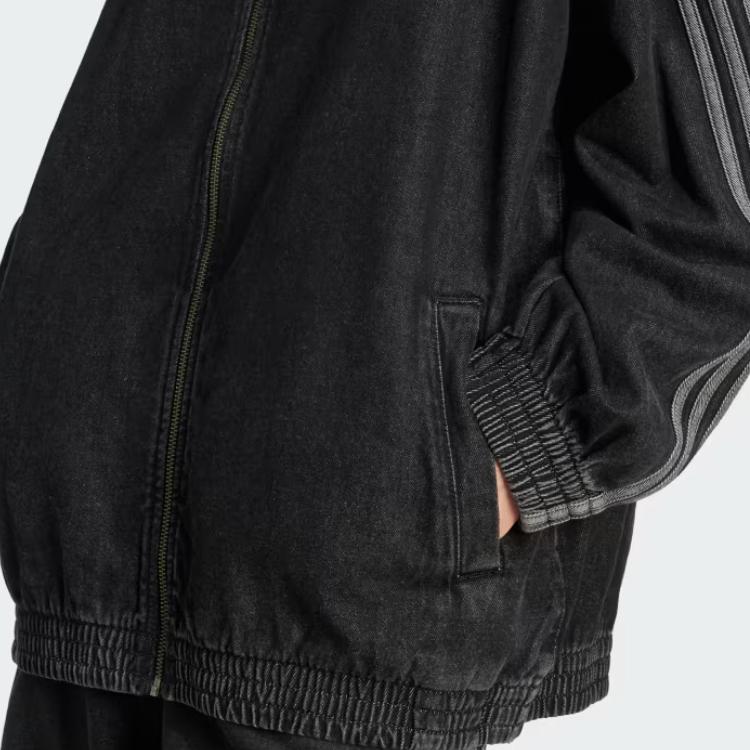 adidas Originals Adilenium Adicolor Series Denim Fashion Trendy Versatile Long Sleeve Denim Jacket Women Jackets JY2897