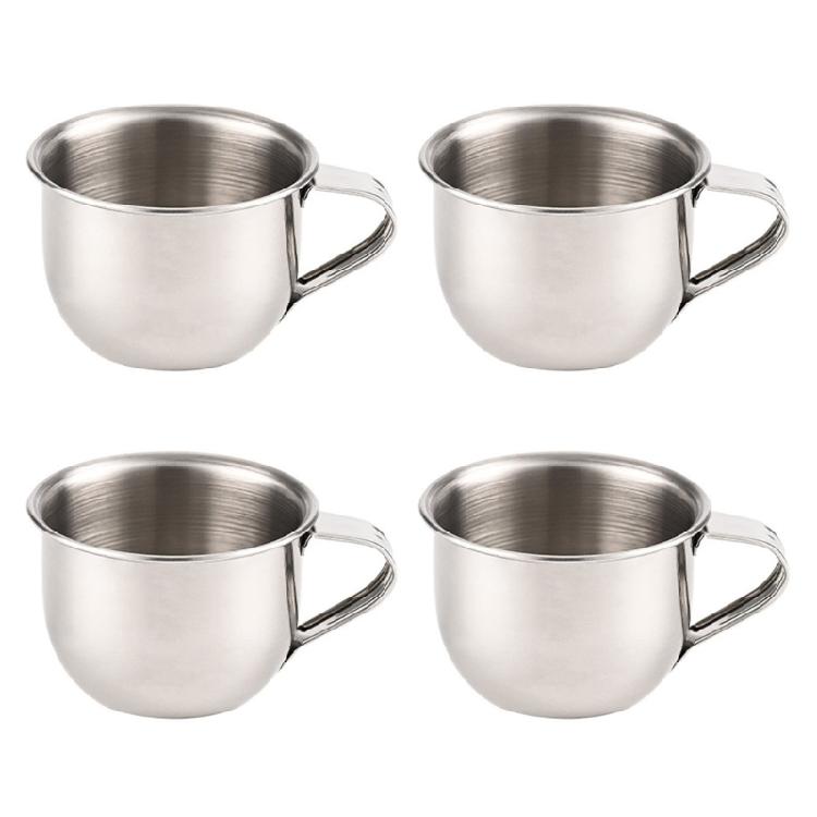 

Pack Of 4 Tiny 304 Stainless Steel Cups Drinking Vessels Perfect For Daily Use Camping Parties And Gift 1