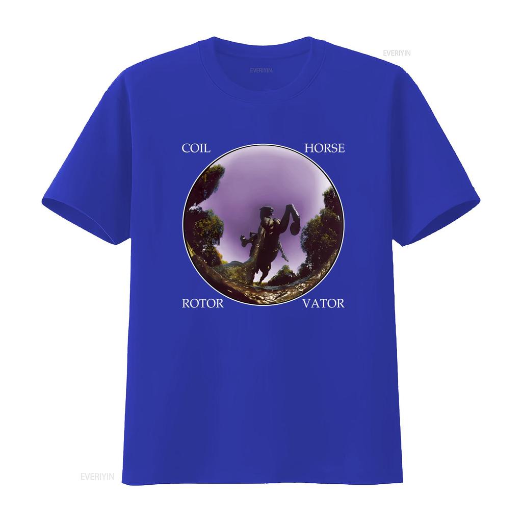 T-shirt con Stampa Rotorvator Cavallo per Uomo Design Artistico Unico Tessuto Comodo Perfetta per l'Uso Casuale lavata vintage