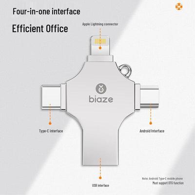 Biaize 4-in-1 Multi-Interface Mobiler USB-Flash-Speicher