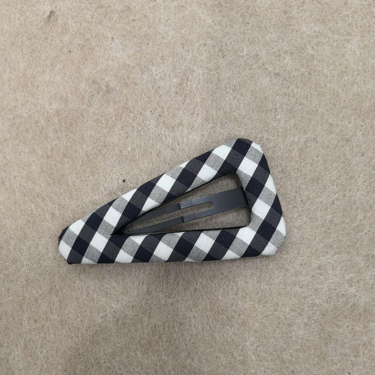 Black & White Plaid Cute Cartoon Hair Clip - Autumn Sweet Girl Accessories