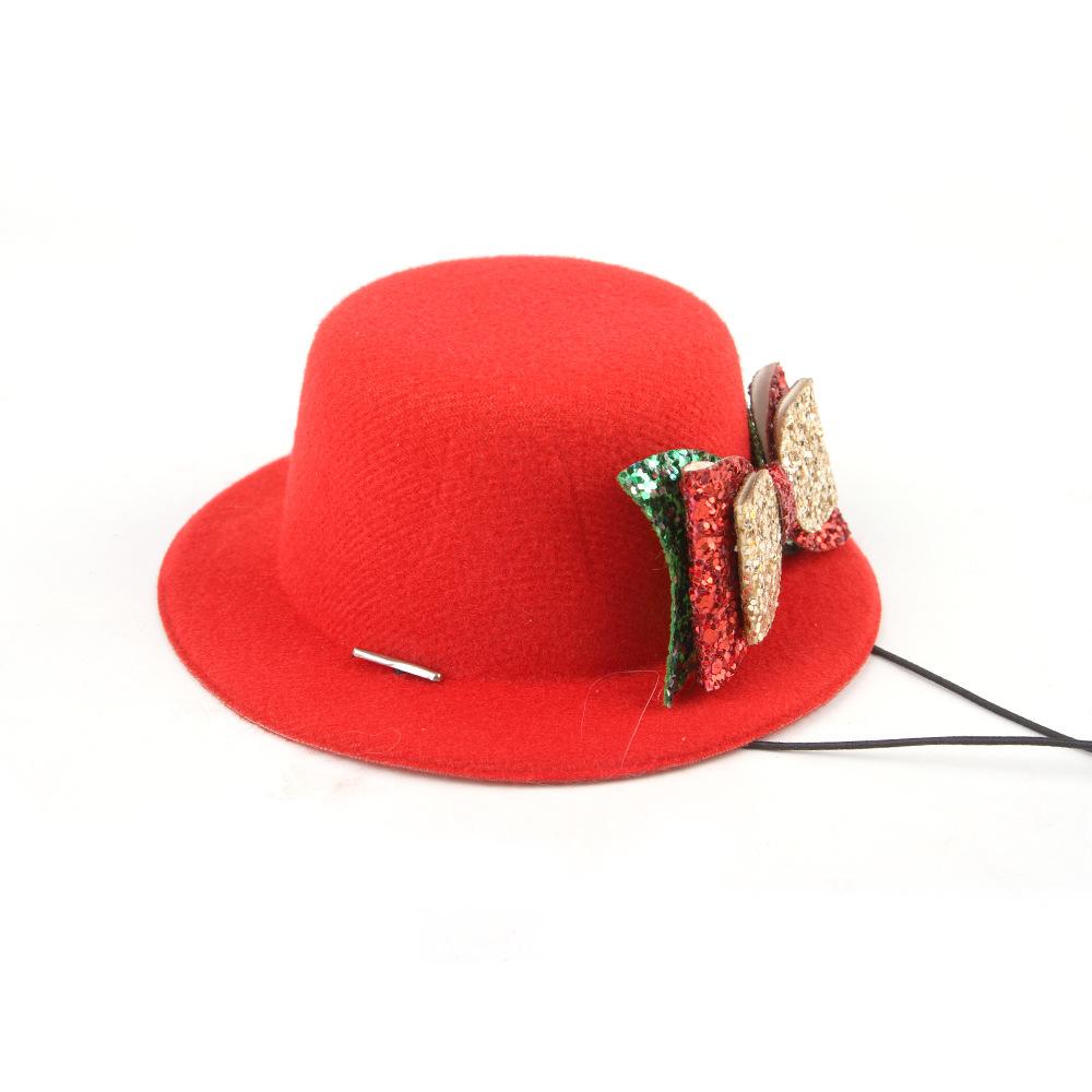 

New pet Christmas hat, pet jewelry hat, cat and dog dress up cute bow pet hat as pictured