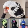 Personality Helmet Cover Adult Autumn Winter Warm Balaclava Hat Knitted Cartoon Hat Full Helmet Cover Helmet Accessories