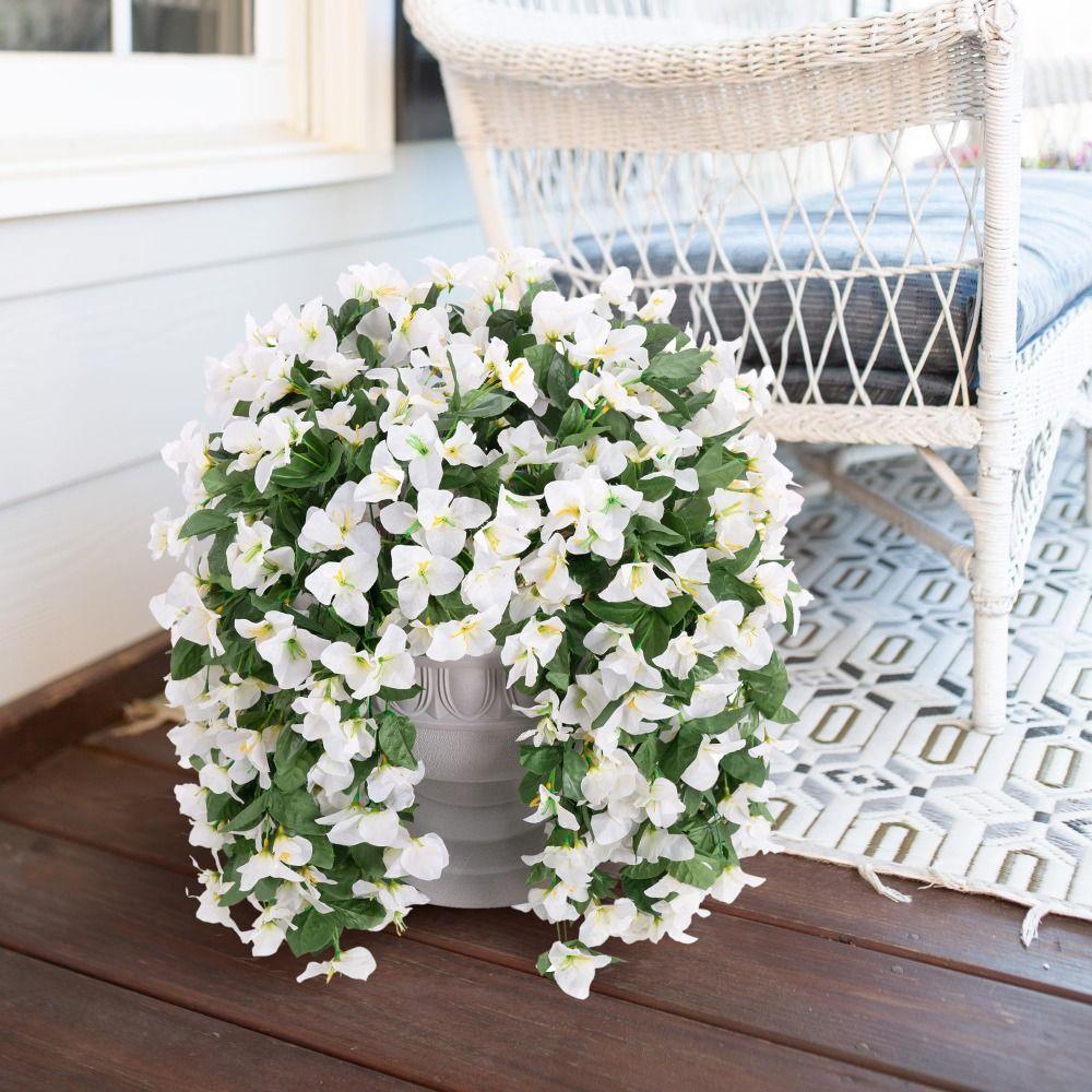 Realistic Faux Bougainvillea Fake Silk UV Resistant Artificial Flowers Plant Long Trailing Summer Decoration Bougainvillea Vines