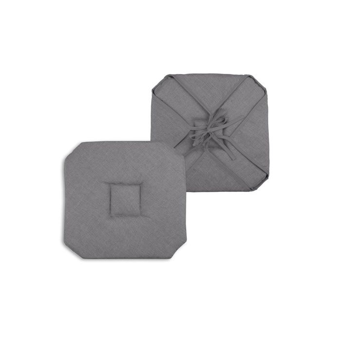 Coussin De Chaise - 40x40cm - Anthracite - 4 Rabats - Oeko-Tex®