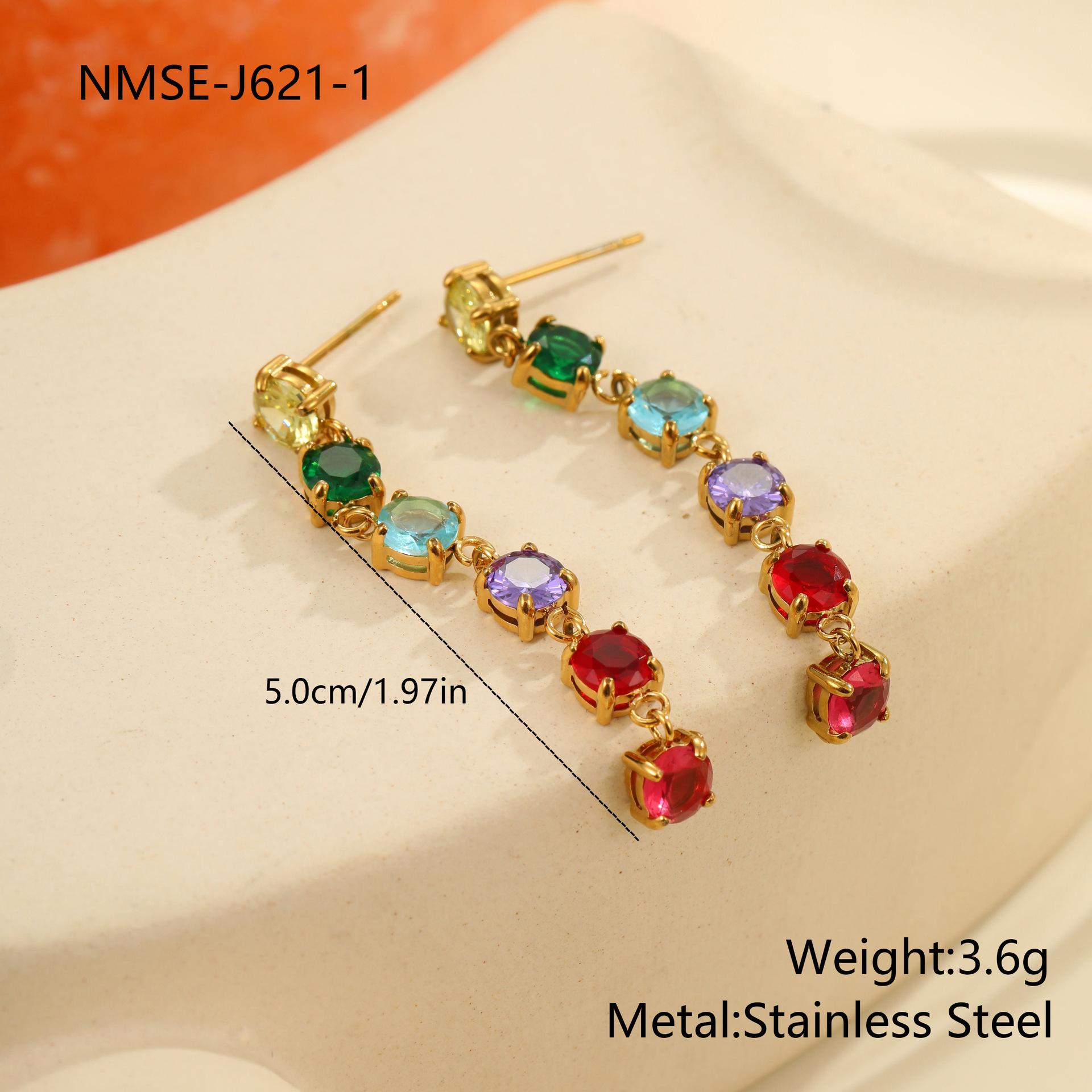 GEMCHIC Women s Colorful Geometric Dangle Earrings Stainless Steel Fashion Jewelry