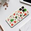 For iPhone 17 Pro Case Christmas Elements Pattern Printing Straight Edge TPU Phone Back Cover