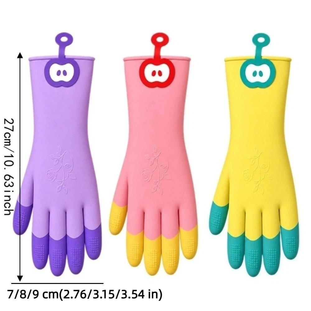 Waterproof Dishwashing Gloves Hanging Household Gloves Comfortable Latex Gloves Dishwashing