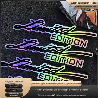 Limited Edition Waterproof Reflective Car Sticker - Laser English Letters