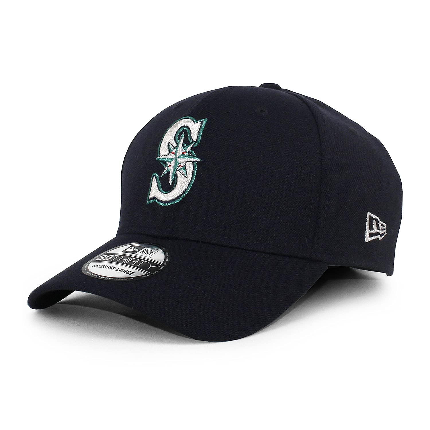 

New Era Seattle Mariners 39THIRTY MLB Team Classic Flex Fit Stretch Fit Cap, Navy, (Sizes S/M (Approx. 21.8-22.8 inches)) [Used]