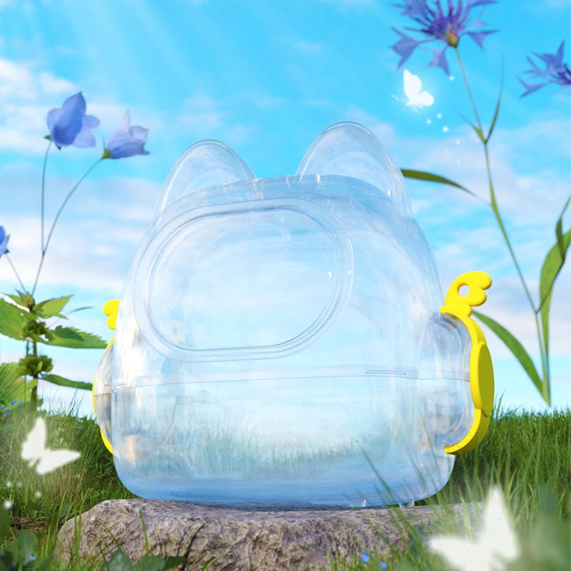 Transparent Mystery Box Keychain Bag Storage Display Case Organizer Box Pouch Jewelry Toy Doll Gift Crossbody Bag Hamster Cage