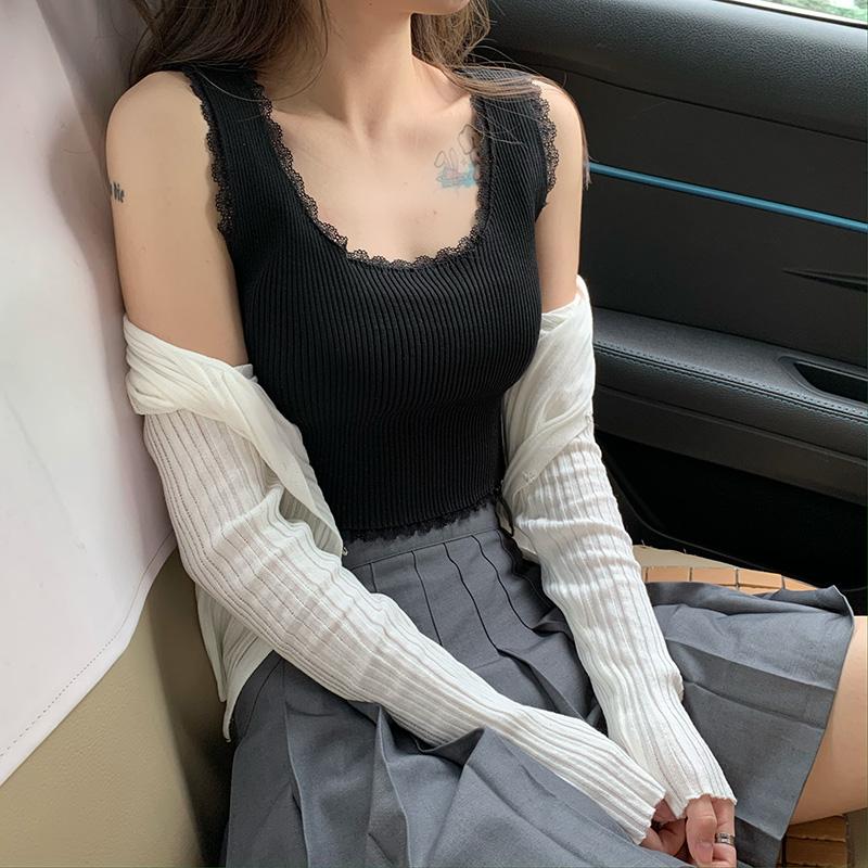 Tank Tops Women Plain Lace Up Crop Tank Top for Women Basic Solid Sexy Crop Tops Square Neck Plain Crop Tops Summer