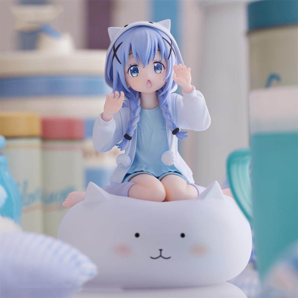 16CM Kafuu Chino Anime Is The Order A Rabbit Kneeling Position Desktop Golf Model Toy Gift Collection Ornaments Crafts PVC