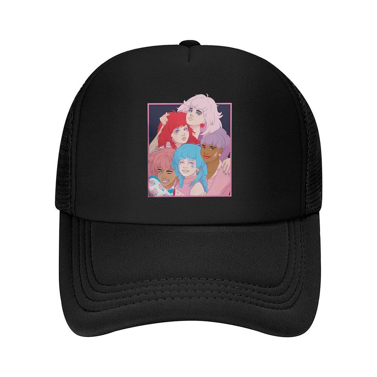 

Group of Colorful - Haired Characters in a Portrait Mesh Baseball Cap One Size