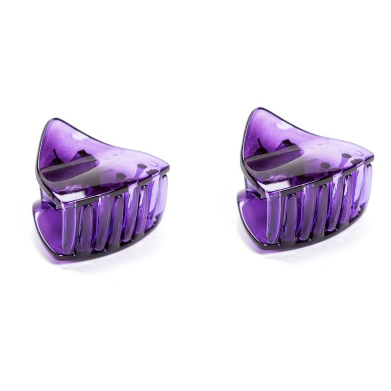4cm Long 2pcs  Fancyin Colorful Triangle Small Hair Claws Crab Cat Ear Headwear for Women Colorful Hairclip Hair Accessories