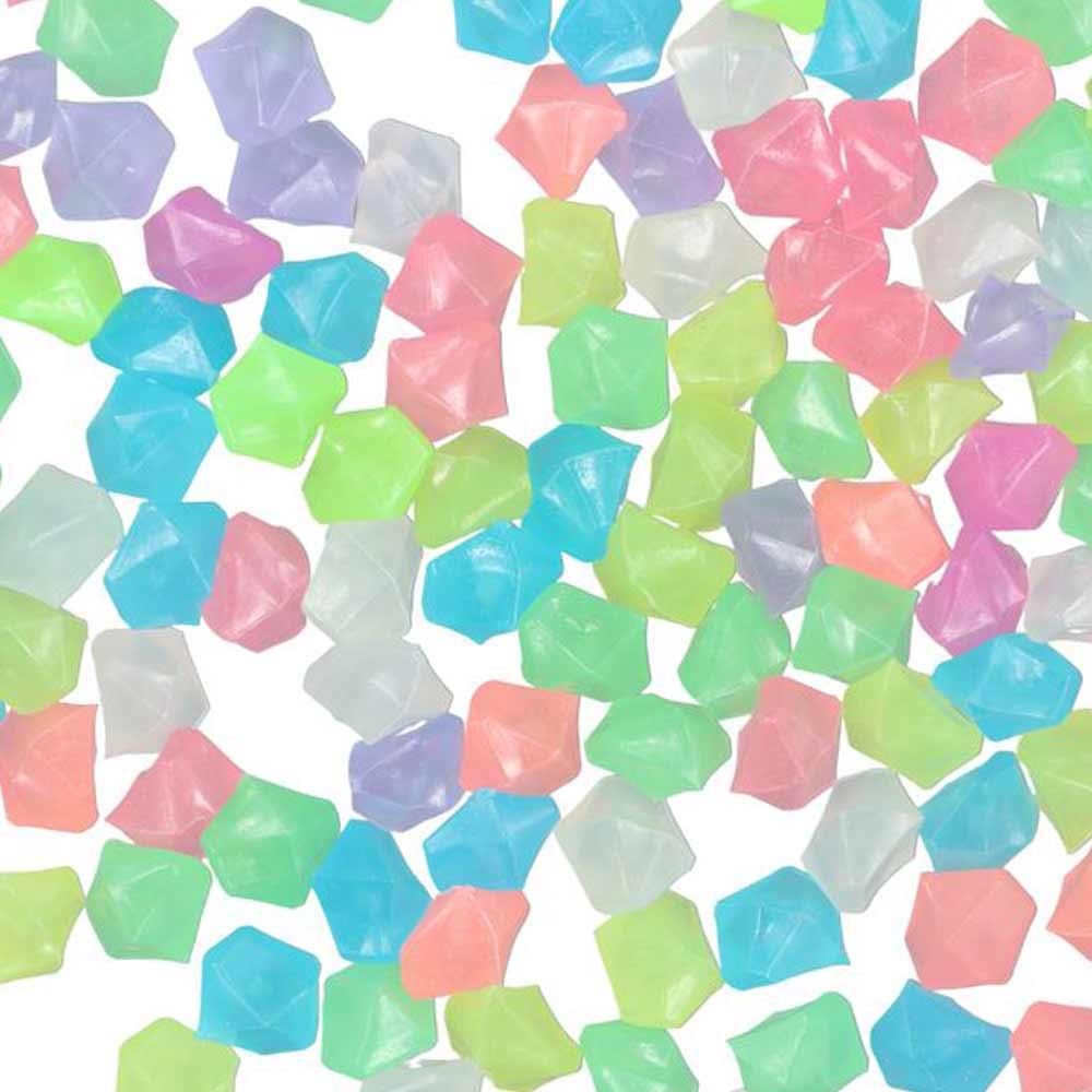 pcs Rhombus Safe Glow In Dark Decorative Pebbles Aquarium Ornament Luminous Stones Lawn Decor