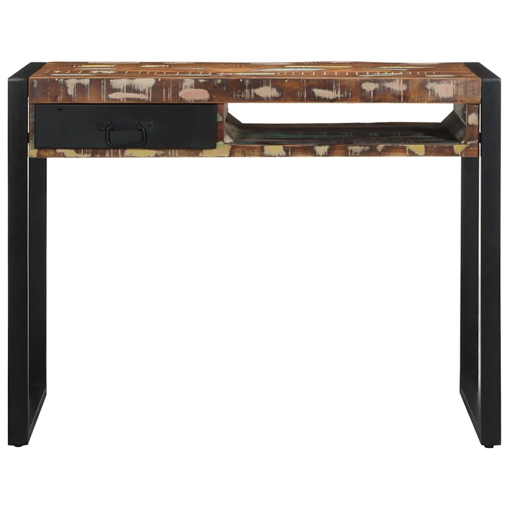 Multi Color Desk 100 x 50 x 75 cm Solid Reclaimed Wood
