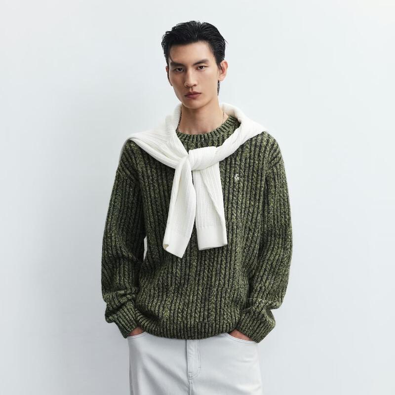 Jack & Jones Men's Striped Wool Blend Knit Sweater