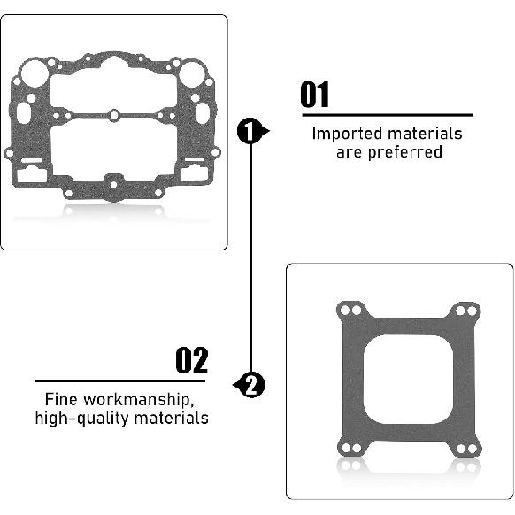 Carburetor Rebuild Repair Kit Compatible with Edelbrock 1400 1404 1405 1406 1407 1409 1411 1477 Automotive 500 600 650 700 750 800 CFM Weber Marine