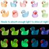 100PCS Luminous Mini Ducks Moss Microlandscape Miniature Duck Figurines Fairy Garden Accessories Home Decor Glow in The Dark