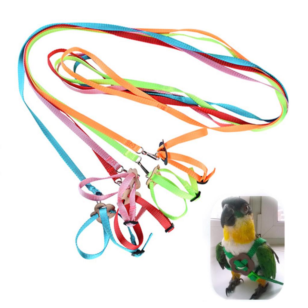 Pet Bird Harness Leash Adjustable 8-Shaped Parrot Flying Rope for Training
