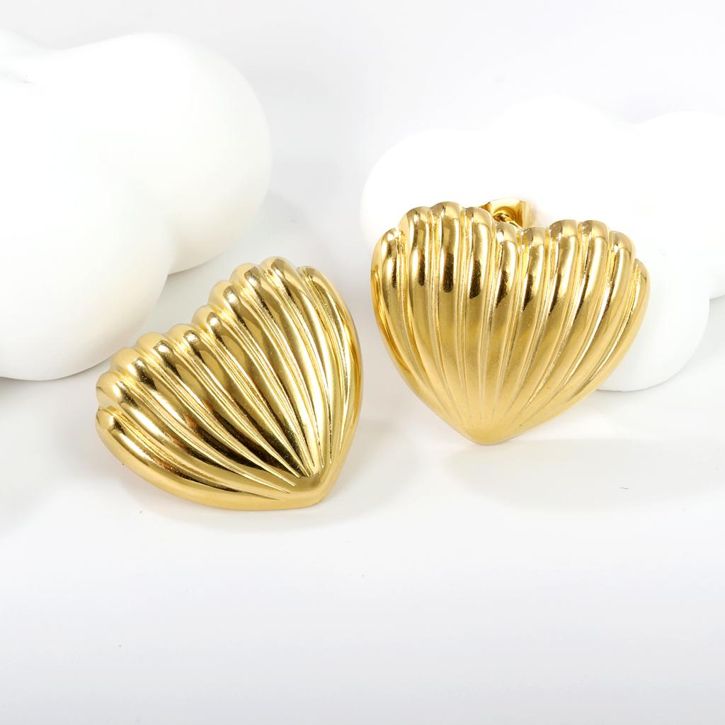 Irregular Texture Luxury Earrings, Fashionable Niche Style, Women's Stainless Steel Retro INS Party Jewelry Birthday Gift