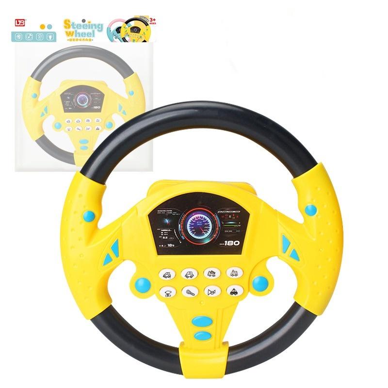 Eletric Simulation Steering Wheel Toy Simulate Driving Car Light Sound Musical Baby Kids Educational Vocal Toys  for Children