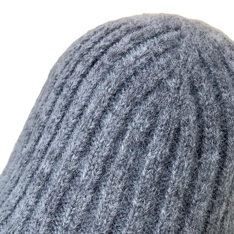 Korean Style Small Solid Color Japanese Style Niche Simple Knitted Hat for Women Autumn and Winter Warm Wool Basin Hat Fisherman Hat