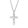 Christliches Kreuz Lebensbaum Anhänger Halskette für Damen Herren Gebetsamulett Edelstahl Schmuck Geschenk