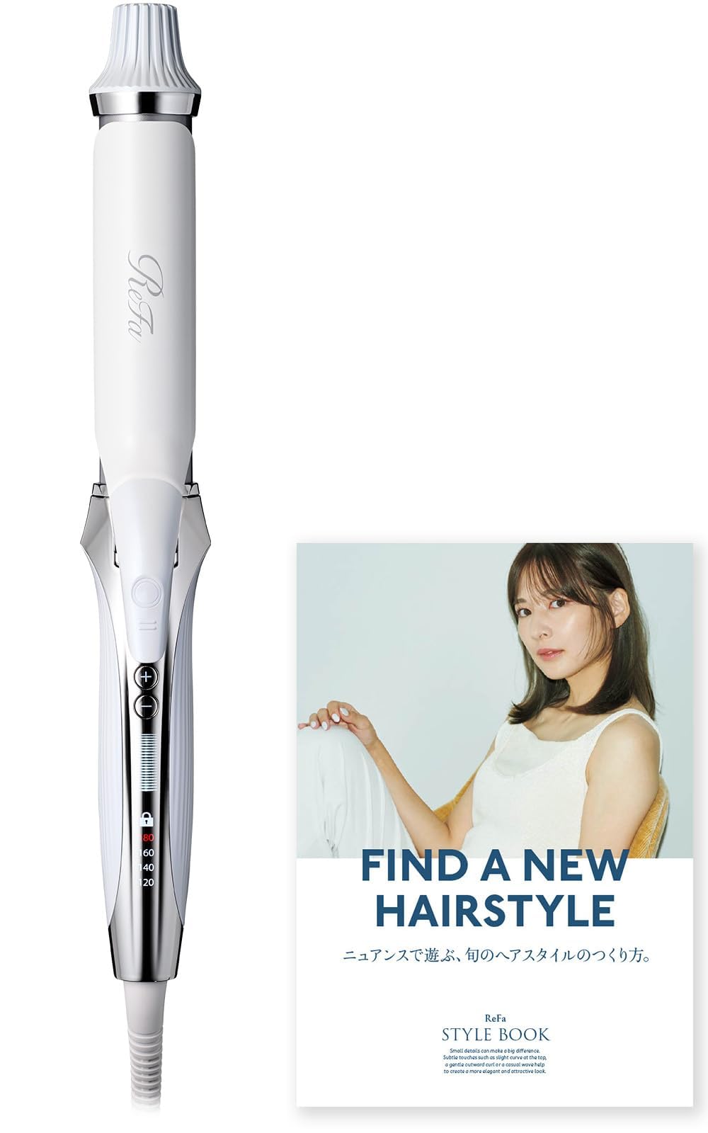 Магазин ReFa CURL IRON PRO 32 мм Белый Выпрямитель для волос с международной совместимостью Новая модель [Официальный эксклюзив] Руководство пользователя, Блестящие, Без повреждений, Подарок,