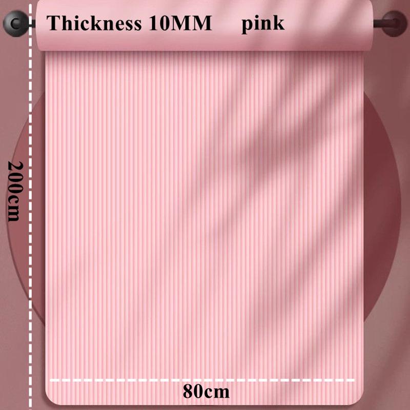 200/185×80/90Cmyoga Mat Travel Fitness Exercise 10Mm Thicknesses For Yoga Pilates Floor Workouts Thicken Widen Moisture-Proof