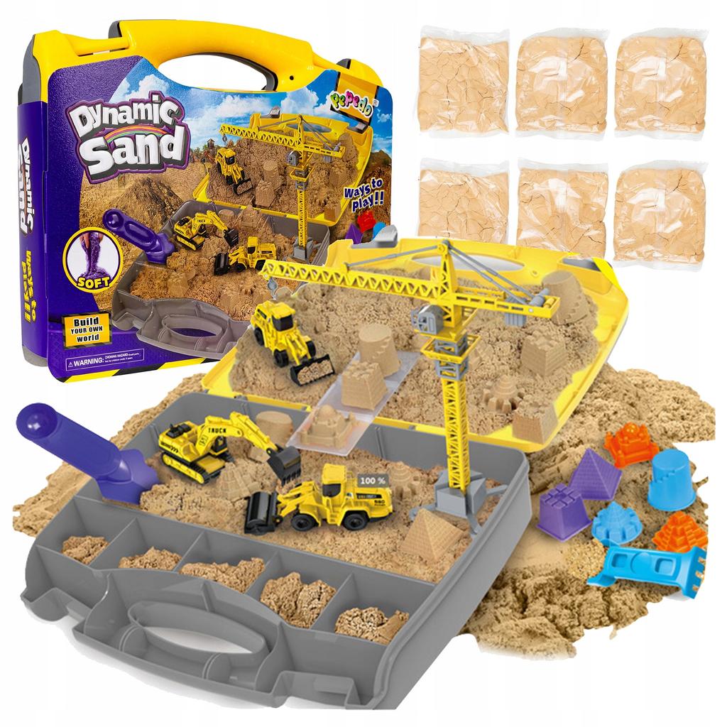[PACZB] Kinetic Sand Suitcase Sandbox Construction Machinery Z3387