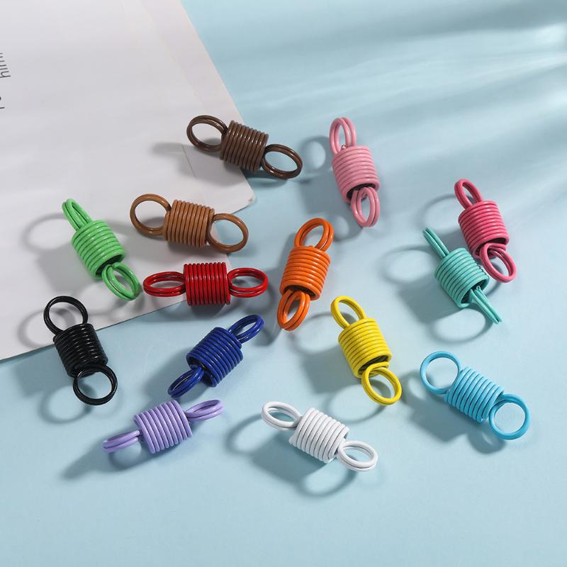 50 Stück Spiralfeder-Verschlüsse Kordel-Quetsch-Endkappen Befestigungselemente für Schmuck Armbänder Herstellung DIY Zubehör