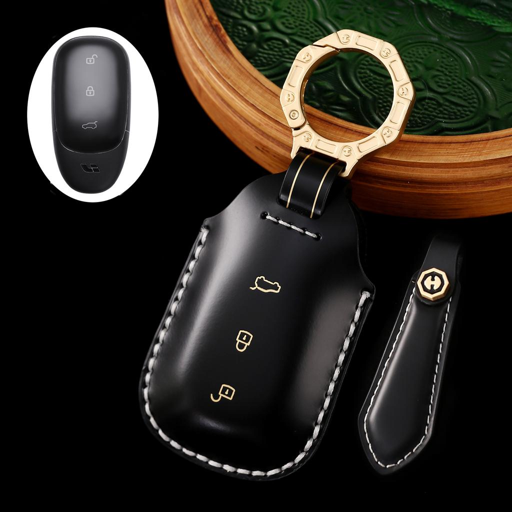 Die neue Autoschlüsselhülle ist geeignet für 2021 idealer einseitiger Herren-High-End-Leder-Geschenkbox-Satz.