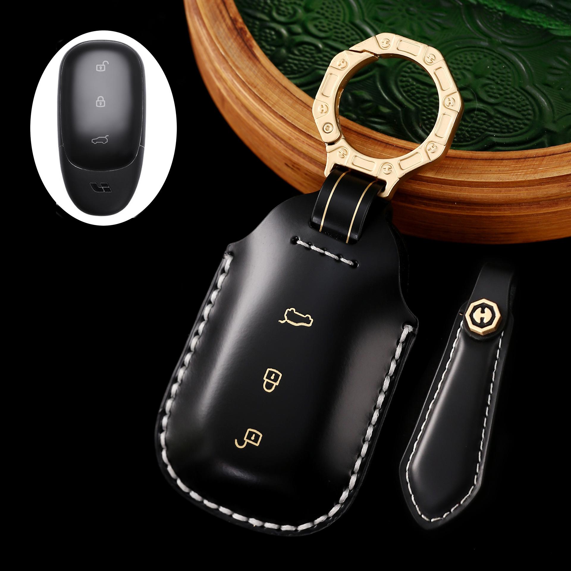 

Новый чехол для ключа автомобиля подходит для 2021 года, идеальный мужской подарочный набор из высококачественной кожи для одной цели.