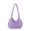 Checked cloud bag fashionable single shoulder portable dumpling bag large capacity down cotton underarm women's bag