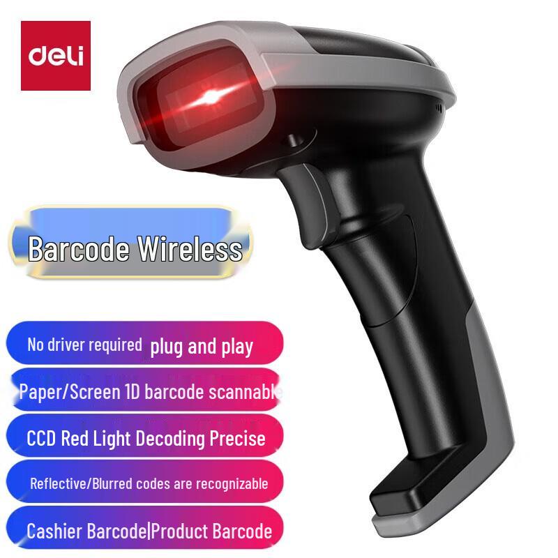 Deli AA186W Handheld Barcode Scanner