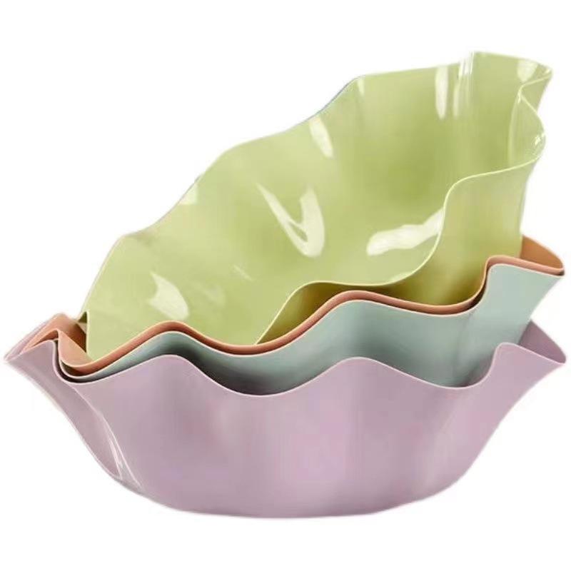 Lotus Leaf Fruit Plate Multi-Functional Household Snack Candy Fruit Office Desktop Festive Living Room, High Value, Light Luxury