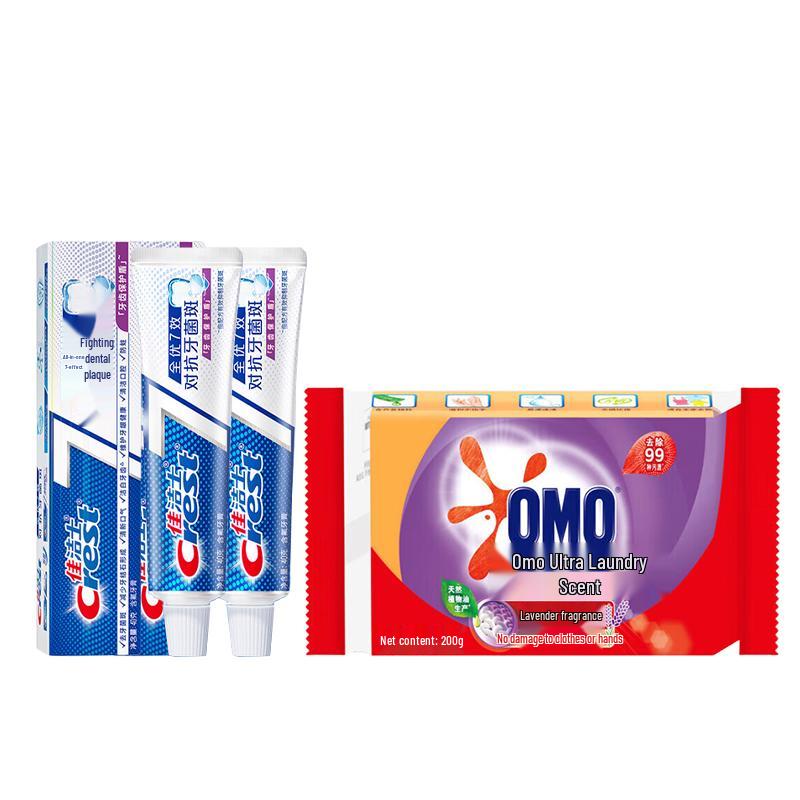 Crest Toothpaste & OMO Laundry Soap Family Set
