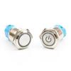 16mm Metal Push Button Switches Brass Nickel Plating Brass Chrome Car Power Ring LED Indicator Switch Buttons 12V 3V 24V DC 220V