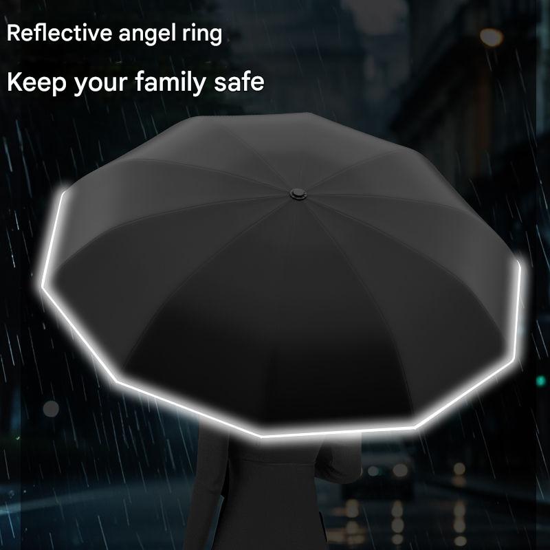 10 Bone Fully Automatic Sectional Retractable Anti-Rebound Reverse Folding Sunny Wind-resistant Portable Umbrella