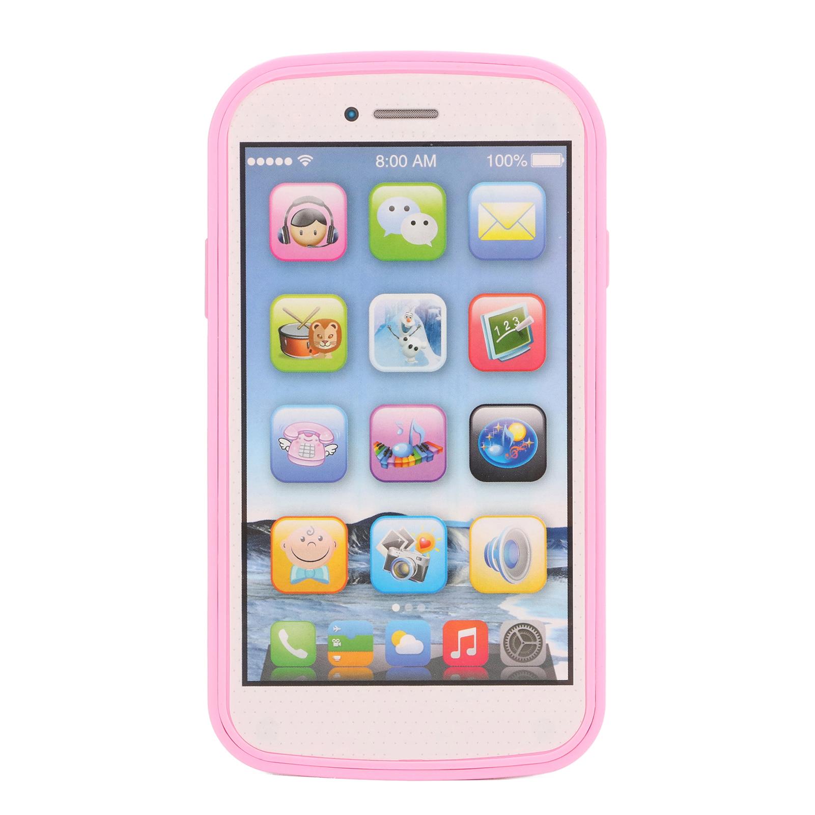 

Детская машина для изучения английского языка с сенсорным экраном в форме телефона, обучающая языковая образовательная машина розовый