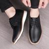 Fashion Lace Up Casual Men's Leather Shoes Comfortable Gentleman Style Classic Black Brown Shoes Adults Comfortable and Versatile