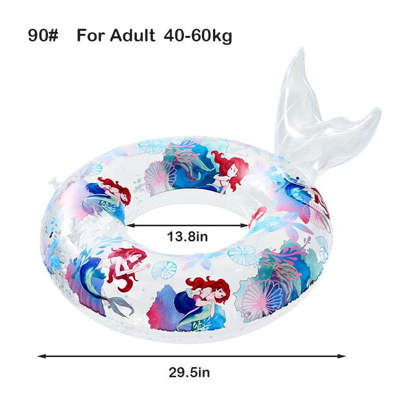 

Кольцо для плавания с русалкой, трубка, надувная игрушка, кольцо для плавания для детей и взрослых, круг для плавания, поплавок для бассейна, водное оборудование For 5-9Age 20-40kg