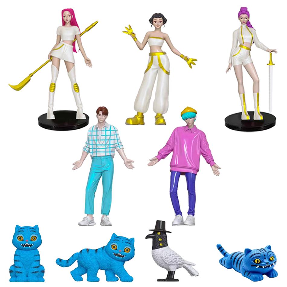 NEW Anime KPop Demon Hunters Doll Vinyl Toy Derpys Tiger Rumi Mira zoi Zoey Sussy Character Figurine Birthday Gift Fan Club Gift