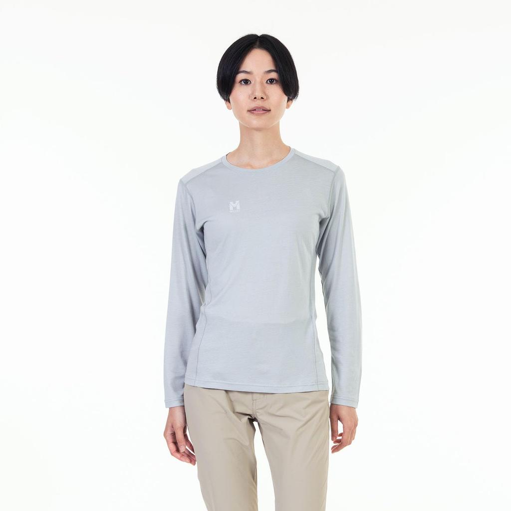 Millet KUHTAI II Wool Crew Long Sleeve NEW T-Shirt, Women's, LOGO_SAPHIR